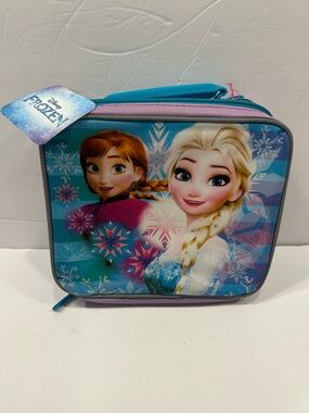 Disney Frozen Elsa Anna Insulated Lunch Box Thermos Brand School Lunch Bag